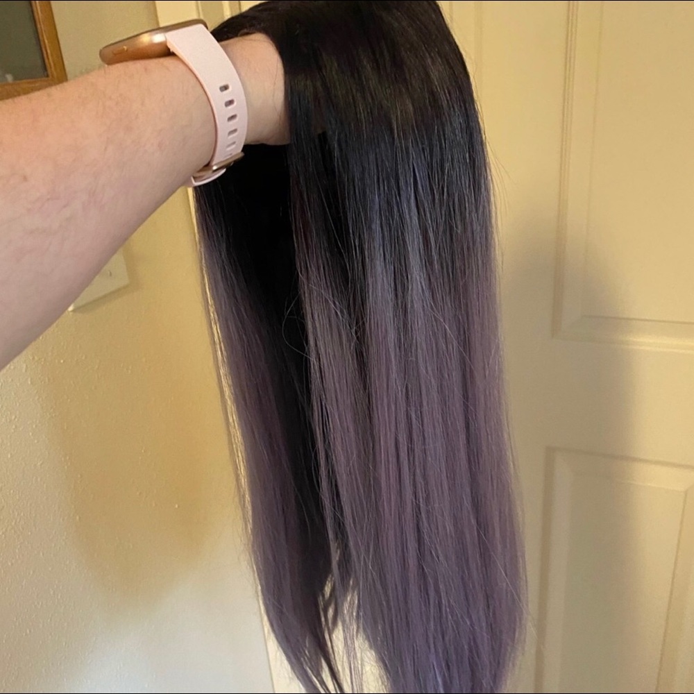 Purple hombre wig
